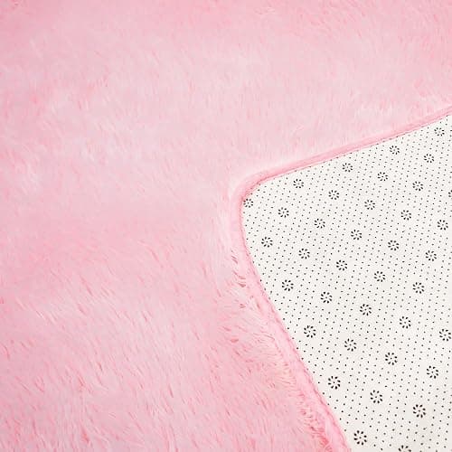 Shag Area Rugs for Bedroom Living Room,4X6 Ultra Soft Fluffy Area Rugs for Dorm, Indoor Carpet Nursery Rugs for Kids Girls Room Home Decor,Pink thumbnail 7