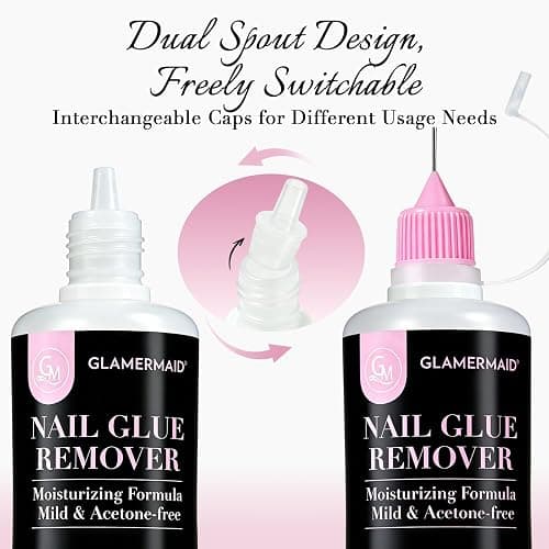 GLAMERMAID 50ML Pinpoint Nail Glue Remover for Press on Nails Acetone-free | Gentle Multi-purpose Nail Adhesive Remover for Fake Nails, Nail Tips & Acrylic Nails with 3 Orangewood Sticks thumbnail 9