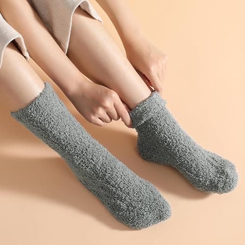 Premillow Womens Fuzzy Socks Fluffy Socks Women Winter Cozy Sock Warm Slipper Home Sleeping Sock for Women thumbnail 8