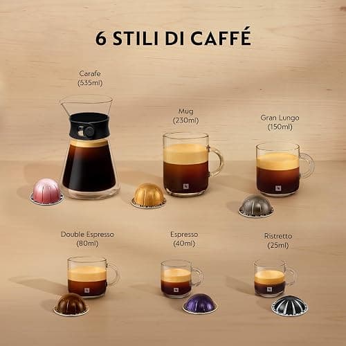 De'Longhi Nespresso Vertuo Pop ENV90.B, Macchina Caffè a Capsule con Tecnologia Centrifusion, 4 Formati in Tazza, Incluso Set di Benvenuto con 12 Capsule, 1260W, Liquorice Black thumbnail 5