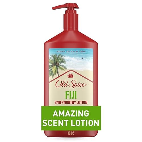 Old Spice Hand, Face & Body Lotion for Men, 24/7 Lightweight Moisturization with Amazing Scent, Instant Absorption, For All Skin Types, Fiji with Palm Tree Scent, 16 oz - Image 1