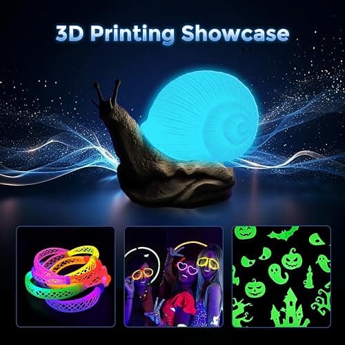 FLASHFORGE Rapid PLA Filament 1.75mm Luminous Melody, 500mm/s High Speed Printing, Glow in The Dark 3D Printer Filament 1kg Spool, Dimensional Accuracy +/- 0.02mm, Brilliant, Long-Lasting Glow thumbnail 6