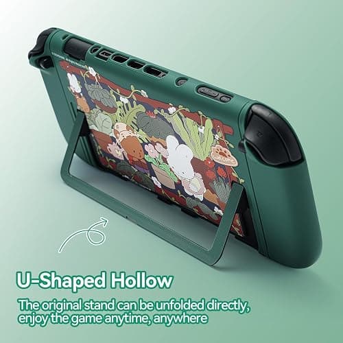 GeekShare Protective Shell Compatible with Switch 2, Kawaii Cartoon Dockable Case for Switch 2, Anti-Scratch and Shock-Absorption Design Cover Skin - Bunny Garden thumbnail 6