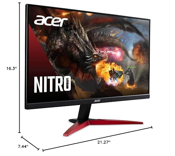Acer Nitro KG241Y Sbiip 23.8” Full HD (1920 x 1080) VA Gaming Monitor | AMD FreeSync Premium Technology | 165Hz Refresh Rate | 1ms (VRB) | ZeroFrame Design | 1 x Display Port 1.2 & 2 x HDMI 2.0,Black thumbnail 11