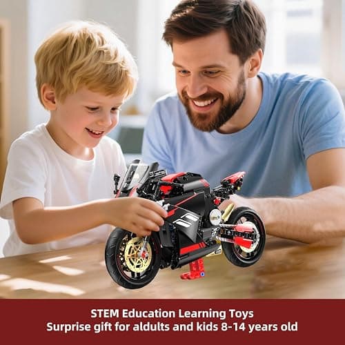 WINGIFT 1:8 Motorcycle Building Set,426 PCS Collectible Motorcycle Display Model Building Kit,Motorbike Toy Collection Brick Kit for Boys Girls,Christmas Birthday Gift for Adults Teens and Kids 8-14+ thumbnail 2