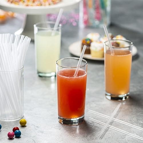 Comfy Package 7.75-Inch Clear Plastic Drinking Straws [500 Count] Disposable Straws for Cocktails, Beverages and Parties thumbnail 6