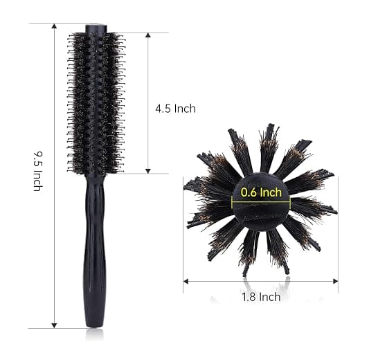 PERFEHAIR Round Hair Brush - 1.8 Inch, Boar & Nylon Bristle Volumizing Roller Hairbrush for Women or Men'S Short, Medium, Fine, Thin Hair Blow Drying Or Styling thumbnail 2