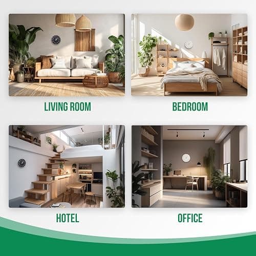 bakbrand Wall Clock 12 Inch Silent Non-Ticking Imitation Wood Indoor Clock Round Brown Decor Clock Modern 3D Figures Quartz Wall Clocks for Home, Hotel, Office, School thumbnail 7