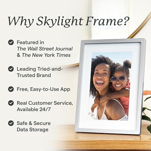 Skylight Digital Picture Frame - WiFi Enabled with Load from Phone Capability, Touch Screen Digital Photo Frame Display - Customizable Gift for Friends and Family - 10 Inch White thumbnail 5
