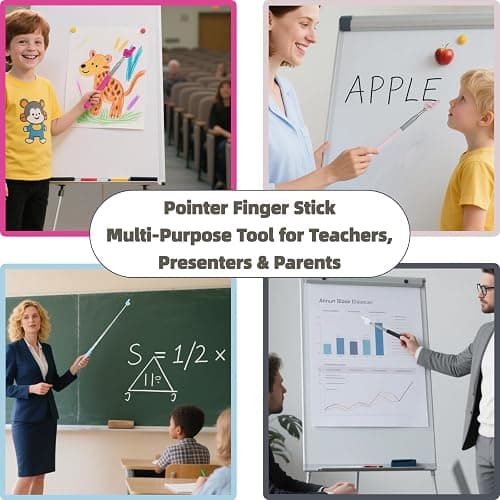4 PCS Telescopic Pointer Stick - Retractable Teacher Pointer for Classroom, Extendable Reading Pointer for Kids, Bright Colored Presentation Pointers thumbnail 3