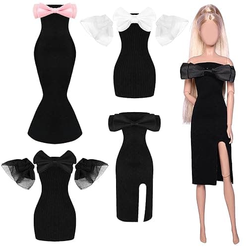 UPINS 4 Pcs Doll Clothes Girls Doll Accessories for 11.5 Inch Doll Include Summer Dress Regular Outfit Doll Clothing Girl Birthday Gift