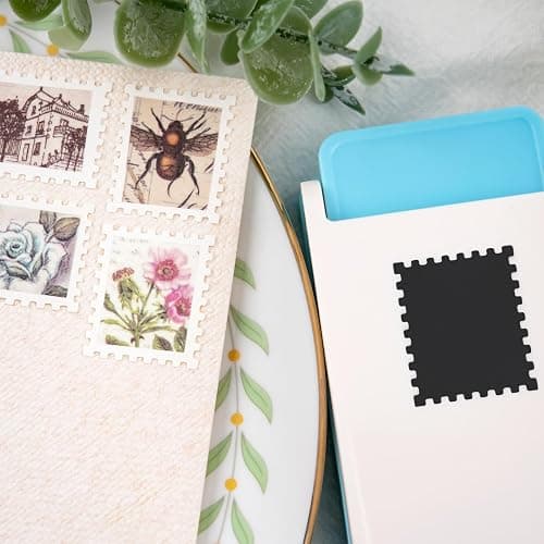 OTCRAFT Rechteckiger Briefmarkenstanzer, 2,54 x 2,03 cm, Hebelwirkung, Bastelstanzer für Papierbasteln, Scrapbooking, handgefertigter Papierstanzer zum Basteln, Scrapbooking, Kartenherstellung thumbnail 7