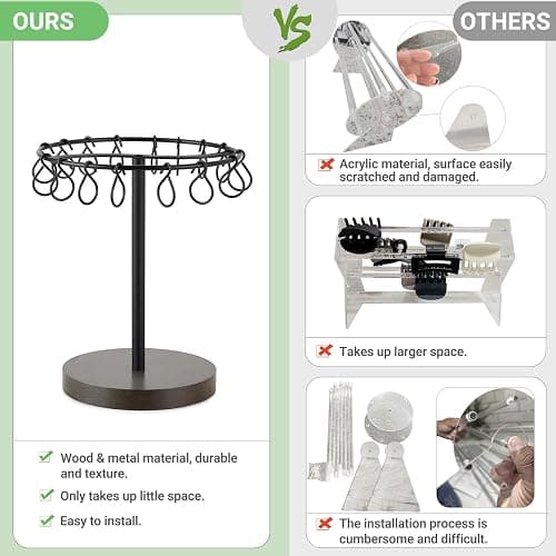 Dahey Metal Claw Clip Organizer Holder Stand Storage Display Hair Accessories Bedroom Bathroom College Dorm Room Decor for Women and Girls, Brown thumbnail 5