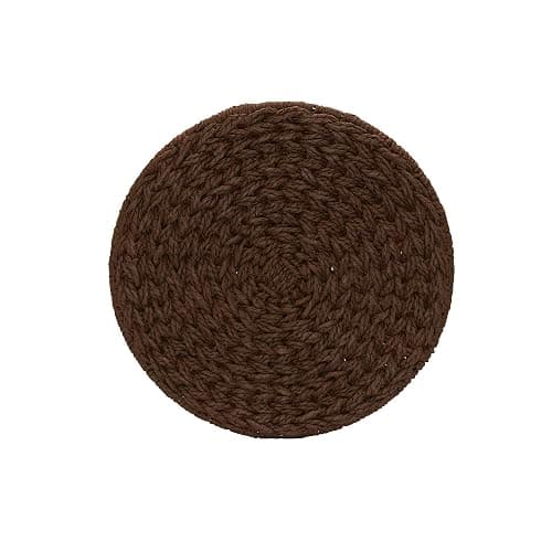 Household Essentials Handwoven Paper Rope Barrel Wicker Storage Basket Side Table, Brown - Brown Paper Rope - Paper Rope thumbnail 9