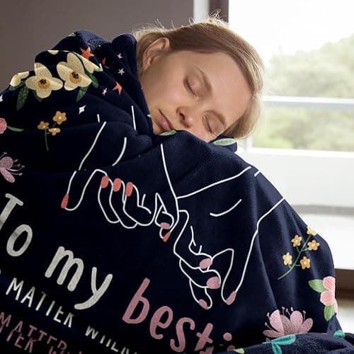 GiltGlimmer Friendship Gifts for Women Christmas, Best Friend Birthday Gifts for Women, Best Friend Blanket Gift, to My Bestie Throw Blanket for Mothers Day 60" x 50" thumbnail 4