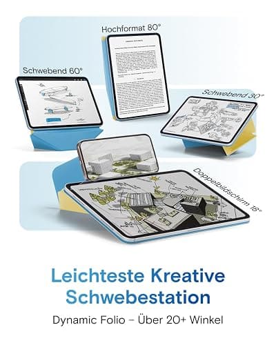 MOFT Dynamic Folio Hülle für 11" iPad Pro (M4 2024/M5 2025), Schlanke Magnetische Tablet Hülle mit Ständer und über 20 Betrachtungswinkeln, Auto Wake/Sleep-Funktion - Panna Cotta thumbnail 3