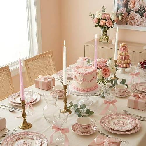 Nuanchu 6 Pcs Pink Bow Taper Candles 3D Pink Coquette Decoration Twisted Candlesticks Decor Bow Twisted Candles for Coquette Birthday Baby Shower Wedding Bachelorette Supplies thumbnail 4
