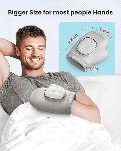 COMFIER Cordless Hand Massager for Arthritis and Carpal Tunnel,2025 Updated Bigger Electric Hand Massager with Heat and Compression,Wrist, Finger Massage,Christmas Gifts for Women,Men thumbnail 4