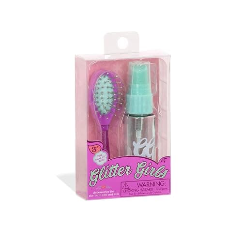 Glitter Girls – Bedazzling Hair Brush and Spray Bottle Set for 14-Inch Dolls – Hair Care Styling and Detangling Accessories for 3+ Years thumbnail 5