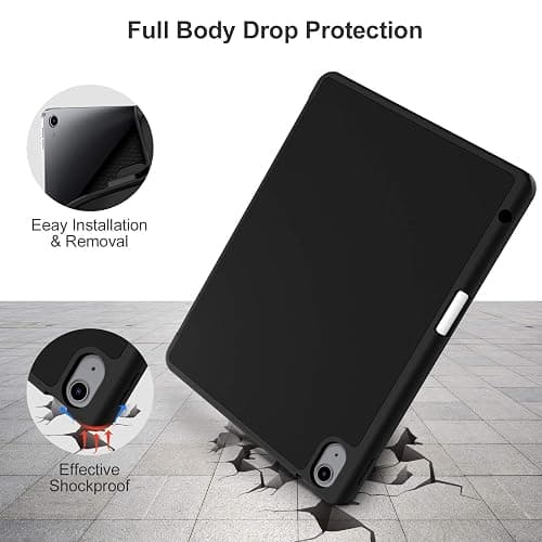 Akkerds Compatible with iPad Air 11 Inch Case 7th/6th Generation (M3/M2) 2025/2024, for iPad Air 5th/4th Generation Case 10.9 Inch 2022/2020 with Pencil Holder[Auto Sleep/Wake], Black thumbnail 4