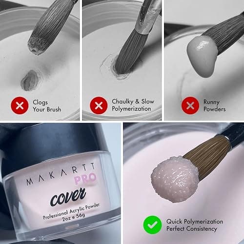MakarttPro Acrylic Starter Kit for Beginners - Includes Pink & Clear Powder, High-Quality Acrylic Essentials Perfect for Aspiring Professional Nail Technicians thumbnail 3