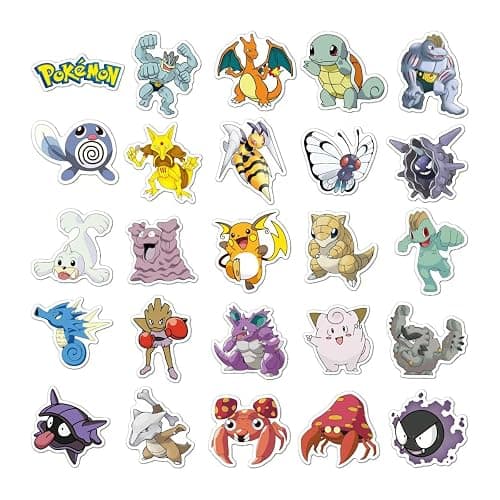 100 PCS Pokemon Cute Stickers for Gifts, Waterproof Sticker for Phone, Laptop, Water Bottles, Hydro Flask, Stickers for Kids, Toddlers, Vinyl thumbnail 3