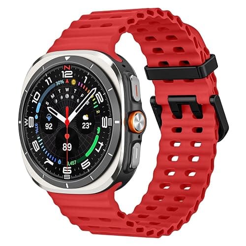 MoKo Sport Band Compatible with Samsung Galaxy Watch Ultra Bands 47mm (2025/2024) Women Men, Breathable Soft Silicone Waterproof Marine Strap Accessories for Samsung Watch 7 Ultra - Image 1