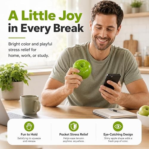 Slush Apple Squishy, 2026 New Portable Soft Squishy Ball | Sensory Play Toy, Soft Texture Squeeze Toy, Portable Design for Daily Play (Green) thumbnail 3