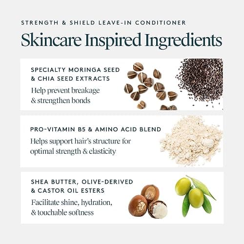 VIRTUE Correct Strength & Shield Leave-In Conditioner Spray, 5 Fl Oz | Detangler, 450F heat protection, UV defense, all hair types, repairs with Alpha Keratin 60KU, coconut fragrance thumbnail 3