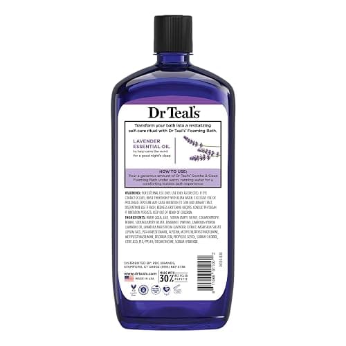 Dr Teal's Foaming Bath with Pure Epsom Salt, Soothe & Sleep with Lavender, 34 fl oz (Pack of 2) thumbnail 11