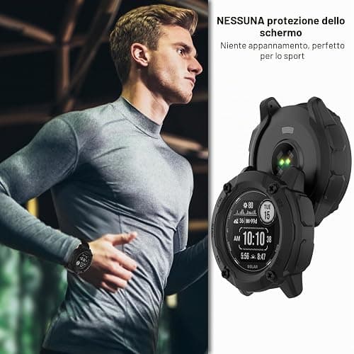 SumRioo Cover Compatibile con Garmin Instinct 2X, [Senza Pellicola Protettiva] Custodia in TPU Flessibile Morbido Custodia Durevole per Garmin Instinct 2X, Nero thumbnail 5