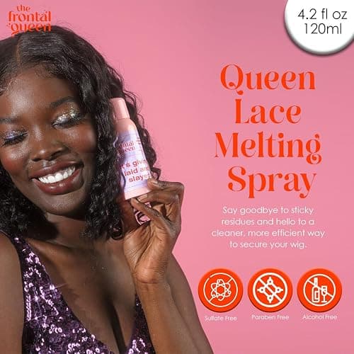 The Frontal Queen Lace Melting Spray, Ashy Lace Melting Spray for Lace Wigs, Lace Bond Spray, Extra Hold Lace Melting Spray Adhesive Wig, No Residue, Long Lasting Safe Formula - 4.2 oz thumbnail 2