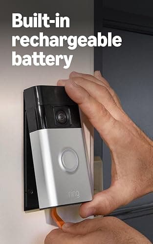 Ring Battery Doorbell (newest model), Home or business security with Head-to-Toe video, Live View with Two-Way Talk, and Motion Detection & Alerts, Satin Nickel thumbnail 5