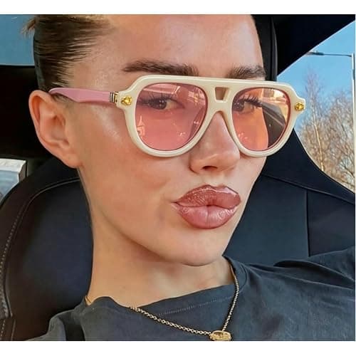 willochra Retro Double Bridges Pilot Men Rivets Sunglasses Fashion Clear Gradient Shades UV400 Women Punk Sun Glasses thumbnail 4