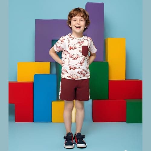 Klyatpxoen 2-7 T Toddler Baby Boy Outfits Shorts Sleeve Summer Beach Cocos T Shirts + Shorts Clothing Set thumbnail 6