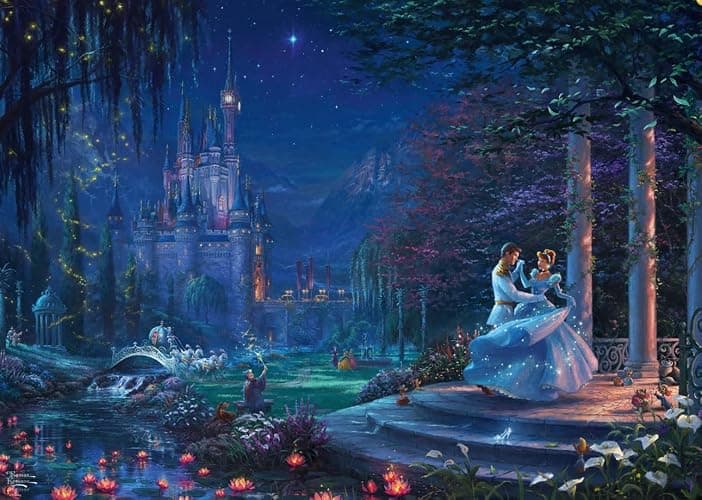 Schmidt Spiele 58043 Thomas Kinkade, Disney, Cinderella, Dancing in the Starlight, puzzle da 1000 pezzi, Cartone, Multicolore, normale thumbnail 2