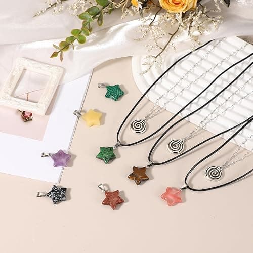 MECCANIXITY Punk Necklace Set, Spiral Star Pendant Y2K Grunge Chokers for Women Trendy Jewelry Accessories thumbnail 4