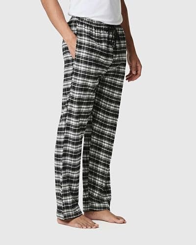 Real Essentials 3 Pack: Men's Soft Cotton Flannel Pajama Pants PJ Lounge Bottoms Elastic Waist Pockets (Big and Tall) thumbnail 4