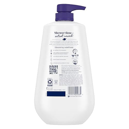 Dove Body Wash Unwind with MicroMoisture, Blueberry & Moon Milk, 30.6 oz | Dove Blueberry & Moon Milk Body Wash hydrates skin with sweet blueberry scent and MicroMoisture technology. thumbnail 2