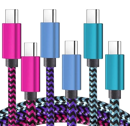 Teeind Type C Cable Fast Charging, Tpc002 3 Pack(3Ft/0.9M 60W) C to Type C Charger Nylon Braided Cord Compatible with iPhone 17/17 pro, 16/16 pro, MacBook, Samsung Galaxy S25/24/23/22, for Daily Use - Image 1