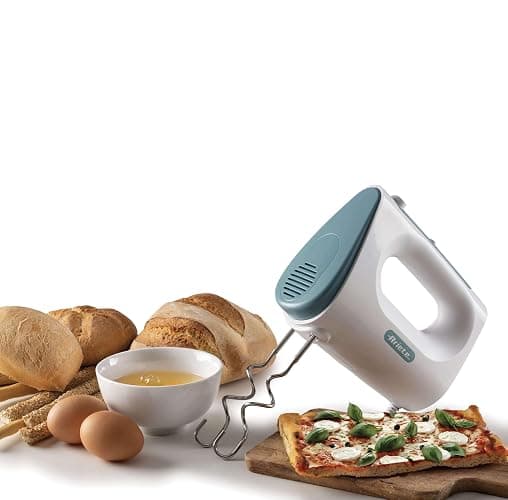 Ariete 1545 Sbattitore Breakfast, 450W, 5 velocità, Funzione turbo, 2 fruste, White & Aegean teal thumbnail 5