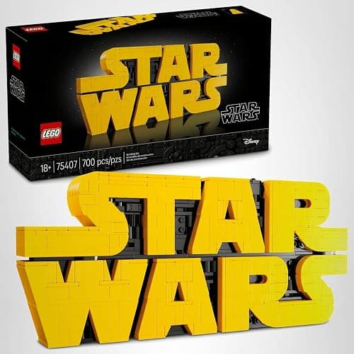 LEGO Star Wars Brick-Built Star Wars Logo - Building Set for Adults 18+ - Star Wars Gift Idea for Birthdays - Collectible DIY Model Kit - Home Decor Idea for Fans of The Movie Series - 75407 thumbnail 8