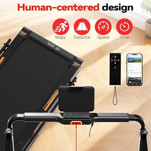 Sperax Walking Treadmill Pad with APP, 3 in 1 Under Desk Treadmill, 400W Low Noise Walking Vibration Pad with Remote Control,Portable Treadmills for Home Office thumbnail 2