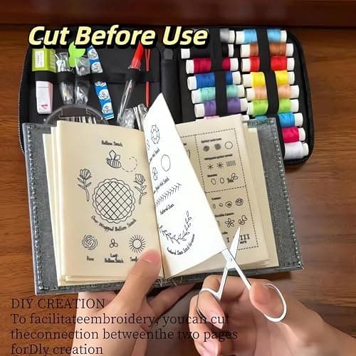 Nyrvexa 2026 New Embroidery Stitch Book Kit,Portable All Scenario Embroidery Stitch Book,Comes with a Complete Toolkit and Instructional Tutorial, Perfect for Beginners and Craft Lovers (1 PCS) thumbnail 5