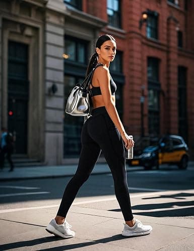 YOYOYOGA Leggings for Women High Waisted Yoga Pants Tummy Control Workout Athletic Leggings with Pockets thumbnail 3