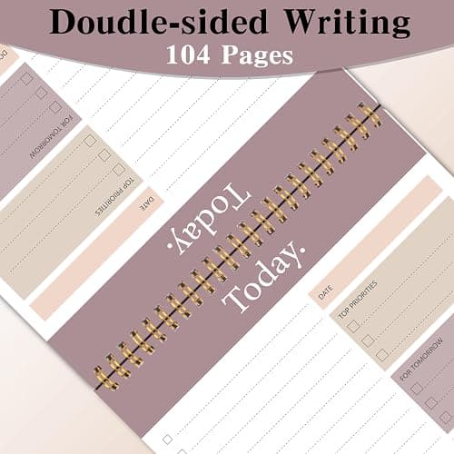 To Do List Notepad - Daily Planner Notepad Undated 52 Sheets Tear Off, 6.5" x 9.8" Checklist Productivity Organizer with Hourly Schedule for Tasks thumbnail 4