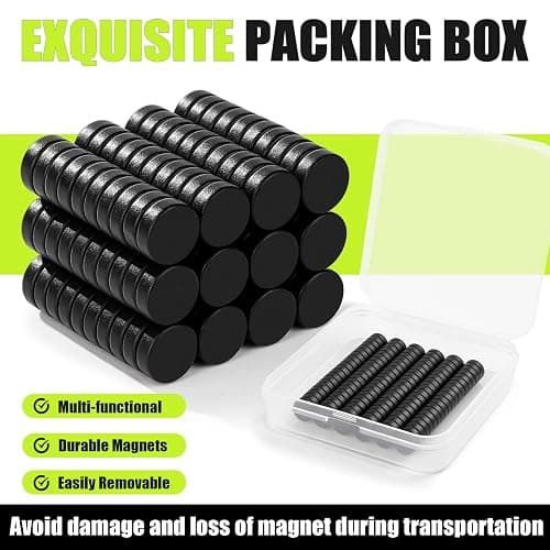 BEST CHOICE MAGNETS Small Magnets, 120Pack Black Refrigerator Magnet 8x3mm | Rare Earth Magnets Neodymium Magnet for Crafts, Whiteboard, Kitchen Cabinet thumbnail 3