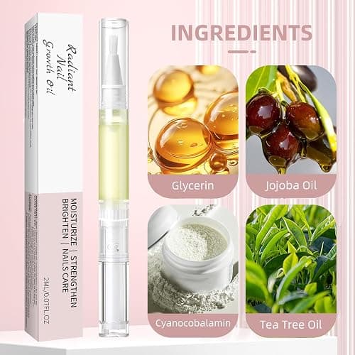 Nail Growth Oil, 2 PCS Cuticle Oil for Nails, Rejuvenation Nail Repair Oil for Moisturize Strengthen thumbnail 2