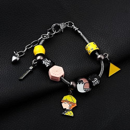 SONGCHANGJEWELRY Anime Slayer Beaded Bracelets Set – Tanjiro, Nezuko & Zenitsu Jewelry – Cosplay Gifts for Fans & Collectors thumbnail 2