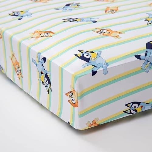 Bluey 4 Piece Toddler Bedding Set – Includes Comforter, Sheet Set – Fitted Top Sheet Reversible Pillowcase for Boys or Girls Bed, Blue thumbnail 4